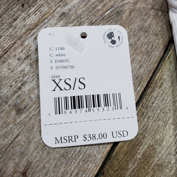 Free People Andi Square Neck Seamless Bra White MSRP $38 FP076 - Picture 12 of 13